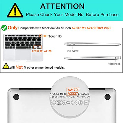 MOSISO Keyboard Cover Compatible with MacBook Air 13 inch 2022 2021 2020 Release A2337 M1 A2179 Retina Display with Touch ID Backlit Magic Keyboard, Waterproof Protective Silicone Skin, Tea Petal Pink - color: Tea Petal Pink