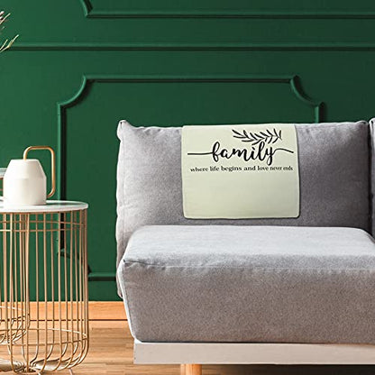 Tatuo 2 Pieces Recliner Headrest Protector Couch Headrest Covers with Inspirational Words Chair Sofa Slipcover for Furniture Home Decoration, 26.77 x 16.93 Inch(Elegant Style)
