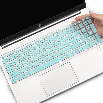 Keyboard Cover for HP Pavilion/HP Laptop 15-eg 15-eh 15-er 15-eg2078nr 15-eg0165st 15-eg0000 15t-er000 15-er0056cl 15-er0097nr 15t-eg000 15-eg100 15-eg1053cl 15-eg1073cl eg0050wm, HP 17-cn/cp - color: Hotblue(Regular Letters)