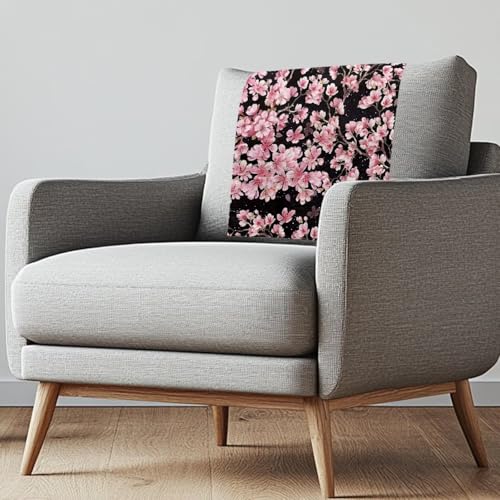 Cherry Blossom Print Sofa Headrest Protective Cover, Waterproof Sofa Protector Head Covers for Recliner with Fixing Nails Non Slip Couch Head Protector for Home Dining Room - color: Cherry Blossom