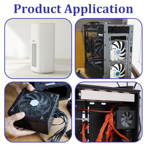 Computer Case Fan Dust Filter, 360mm x 120mm Magnetic Frame, Dust Proof Case Covers for Computer Fan (Black)