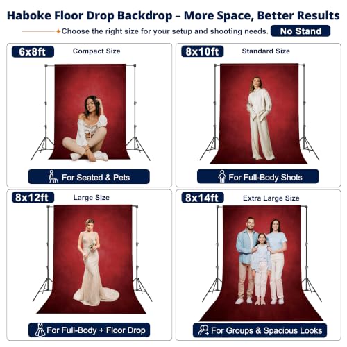 Abstract Professional Photography Backdrop for Portrait Photo Props Booth Background Photoshoot Studio with Polyester Fabric Roller Pocket on Top (6x8ft,Red,No Stand) - color: Red, size: 6'x8'