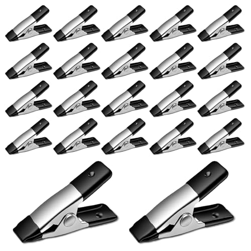 20PCS Spring Clamps 2 Inch Small Clamps Heavy Duty Mini Metal Clips Open Mouth is 0.79 Inch for Crafts, Backdrop, Home Decoration, Woodworking, Photography