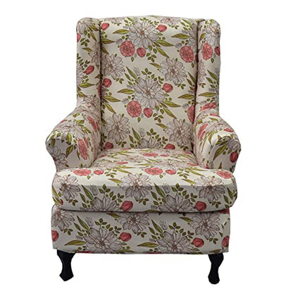 KRFOONN Wingback Chair Covers Slipcovers 2 Piece Stretch Wing Chair Covers Spandex Slipcovers Wingback Sofa Covers Armchair Covers Non-Slip Furniture Protector, 14 - color: 14