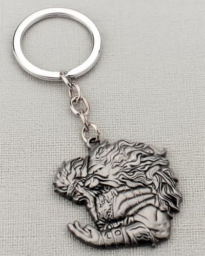 MEETCUTE Elden Keychain, Cool Elden Key Ring for Men and Women Cosplay Accessories for Gamers and Fans - C