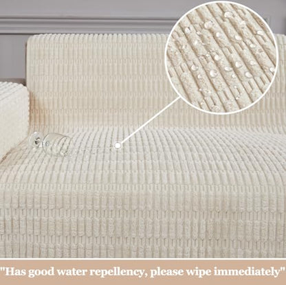 Sofa Armrest Cover Couch Arm Cover Armchair Covers, 2pcs Anti-Slip Couch Arm Protectors Sofa Arm Covers (Cream White, 18x26x2pcs) - color: Cream White, size: 18x26 inch (2 pcs)
