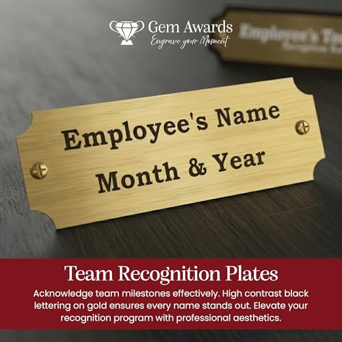 Employee of the Month Plate Inserts (Gold) - color: Gold