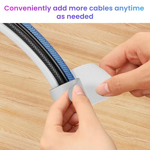LX IntMfr. Hook and Loop Cable Ties, Self Adhesive Hook and Loop Cable Straps, Sticky-back Cord Organizer, Cable Clip, Household & Office Essentials, 40Pcs per Pack