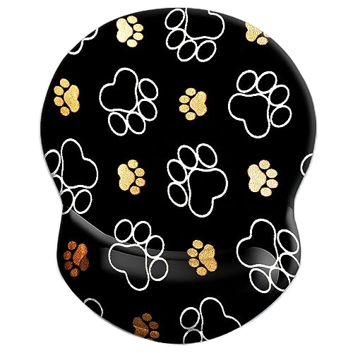 Ergonomic Wrist Support Mouse Pad - Comfortable Computer Mouse Pad with Non-Slip PU Base for Home Office Working Gaming (Cute Dog Paw) - color: Cute Dog Paw