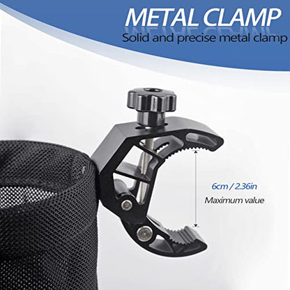 UNIGT Motorcycle ATV Cup Holder with 0.6"-1.75" Alligator Clamp, 32oz | Bike Water Bottle Holder Accessories for Motorcycle, Wheelchair, UTV, Scooter, Boat, Golf, Tractor, Walker