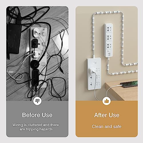 Adhesive Punch-Free Socket Holder, 10Pcs Power Stirp Holder and 40Pcs Cable Clips Kit, Self-Adhesive Power Strip Holder Wall Mount-Space-Saving and Easy to Install