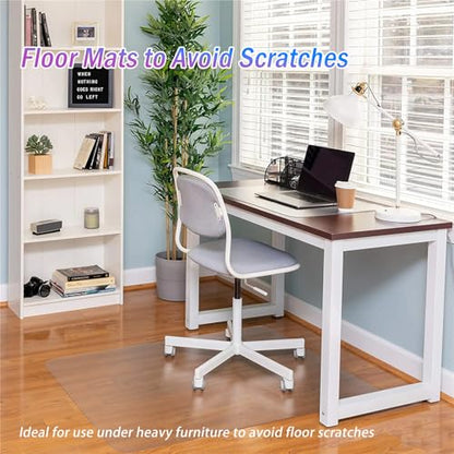 JanJunDec Clear Desk Pad Protector Desk Mats Blotter on Top of Desks, 12x24 Inch Transparent Desk Mat for Desktop, Large Plastic Table Cover Mat, Desk Protector with Mouse Pad for Coffee Dining Table - size: 12x24 Inch