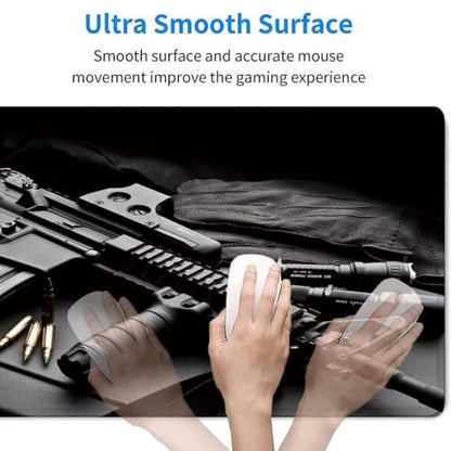 31.5x11.8 Inch Non-Slip Long Extended Large Gaming Mouse Pad with Stitched Edges XL Laptops Keyboard Mouse Mat(AK47) - color: AK47