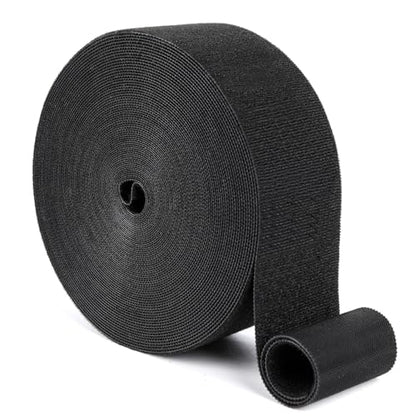 2In x 50Ft Reusable Cable Ties Hook and Loop Roll | Tie Down Straps, Nylon Double-Sided Strips, | Adjustable Multi-Purpose Wrap Fasteners forOffice, Home, Data Center - size: 2Inx50Ft