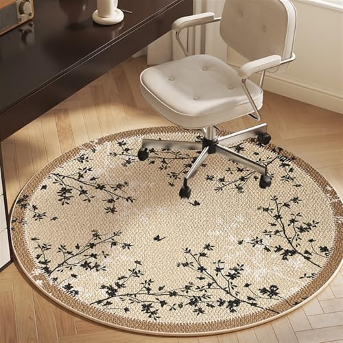Heavy Duty Office Chair Mat for Carpet and Hardwood Floor 47" x 47" Non Slip Computer Chair Mat Large Floor Protector Rug Cleaned Easily Khaki - color: Khaki, size: 47" x 47"