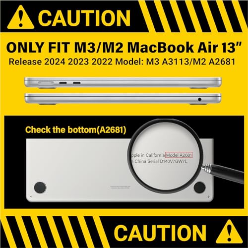 IBENZER Compatible with MacBook Air 13 inch Case M5 2026 M4 2025 M3 M2 2024-2022 A3449 A3240 A3113 A2681,HardShellCase&KeyboardCover ScreenFilm Type-C for Mac air 13.6", Nude, KK-NU+2TC - color: Nude
