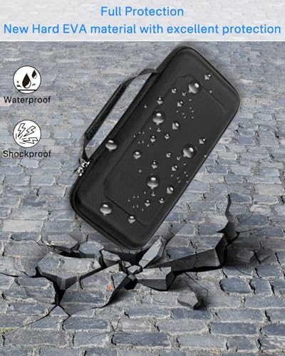 RAIACE Hard Storage Case Compatible with Logitech MX Keys Mini Advanced Illuminated Keyboard. (Case Only, Not Include The Device)- Black(Gray Lining)