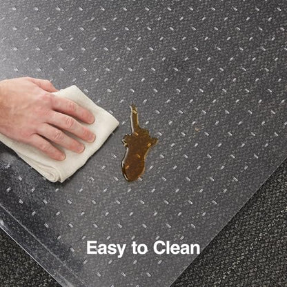 Staples Carpet Chair Mat with Lip, 45" x 53'', High-Pile, Clear (20362-CC) - size: 45" x 53", style: High-Pile