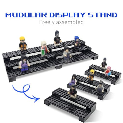 Minifigures Display Stand Buiding Blocks, Display Shelves, Compatible with Lego, 3 Tier Mini Figure Case, Display Stand for Organizing Your Minifigure Collection (White) - color: White