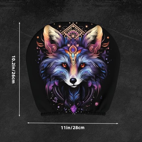 Dujiea 2 Pack Bohemian Mandala Fox Car Headrest Covers, Universal Soft Car Seat Head Rest Cover Protector, Vehicle Accessories Fabric Headrest Cover for Cars Vans Trucks - color: Bohemian Mandala Fox