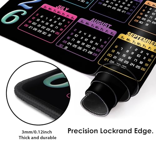 Galdas Gaming Mouse Pad XXL XL Large Long Extended Big Mousepad Non-Slip Rubber Keyboard Mouse Pad with Stitched Edges for Laptop Home Office (2026, 35.4 * 15.7) - color: 2026