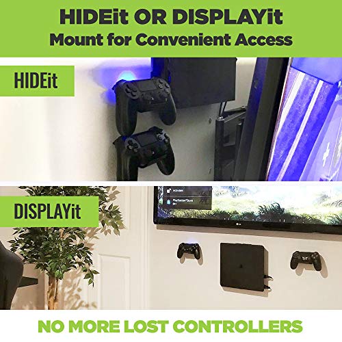 HIDEit Mounts Uni-C Pro Black Rubber Dipped Steel Wall Mount for Xbox Controller, Gaming Accessory Compatible with Xbox Series X, Series S Controllers and Xbox One Controllers - size: Xbox Uni-C Pro