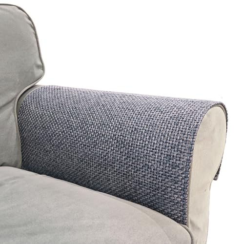 Couch Chair Arm Covers for Sofa, Waterproof Armrest Armchair Covers Non-Slip Recliner Slipcovers, Set of 2 (Grey, 24"×20") - color: Grey