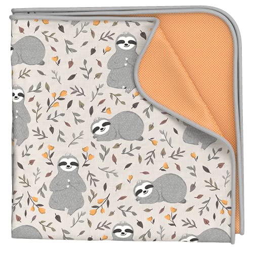 Splat Mat for Baby – Under High Chair Floor Mat Protects Wood, Vinyl and Carpet from Spills – Waterproof 4 Layer Baby Mat with Anti-Skid Backing Deters Bunching and Sliding (51” x 51”) - color: Sloth