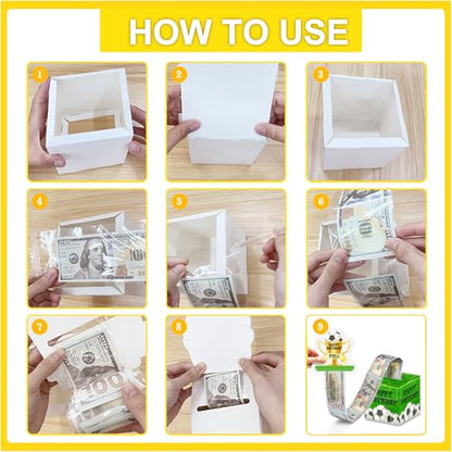 Soccer Ball Birthday Money Box for Cash Pull, Happy Birthday Boxes Gifts for Money Pull Out Card, 50Pcs Transparent Bags - color: Green