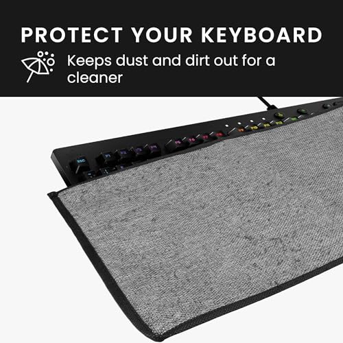 kwmobile Keyboard Cover Compatible with Logitech G213 Prodigy Gaming Dust-Proof Keyboard Case with Zipper – Dark Grey
