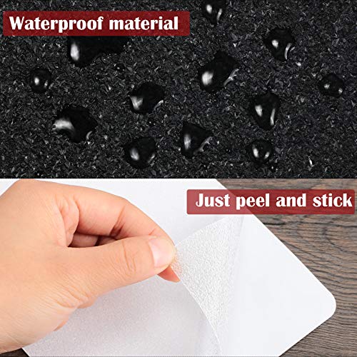 Zonon 4 Pieces Grip Phone Tape Sticker Anti Slip Rubber Textured Phone Tape Adhesive Traction Grip Decal Stickers for Tablet Computer Gaming Cases(Black)