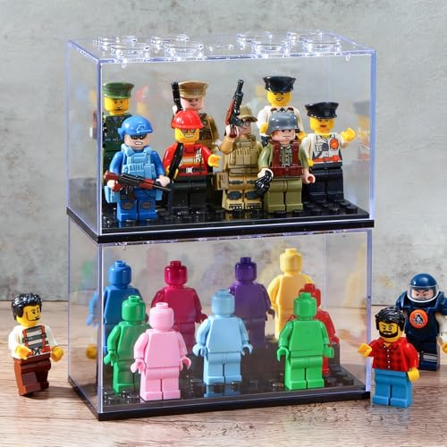8 Pack Small-Sized Acrylic Display Case, Building Block Display Boxes for Collectibles, Clear Dustproof Storage Box, Suitable for Showcasing Collectibles - size: 8 Pack