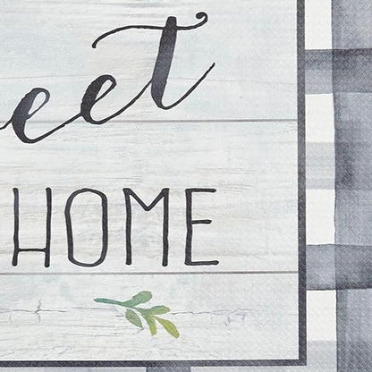 Cozy Living Anti-Fatigue Kitchen Mat, Farmhouse Buffalo Check 17.5"x55" - color: Grey/Green, size: 55"L x 17.5"W x 0.5"Th