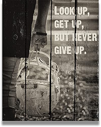 Govivo Football Wall Art for Boys Room - 11x14 Unframed Print - Motivational Sports Quote - Teen Bedroom Game Room Decor - Football Gifts for Players Coaches - size: 14"L x 11"W