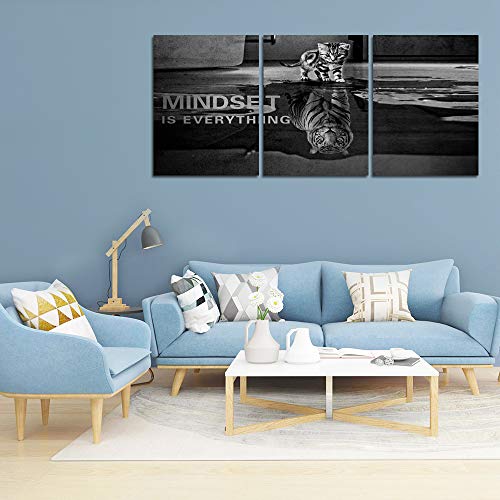 Wall Art Motivational Posters Inspirational Entrepreneur Positive Quotes Canvas Prints 3 Panels Painting Picture Wooden Framed Artwork Living Room Office Wall Decor-36 W x 16" H - color: Art-04, size: 36"W x 16"H