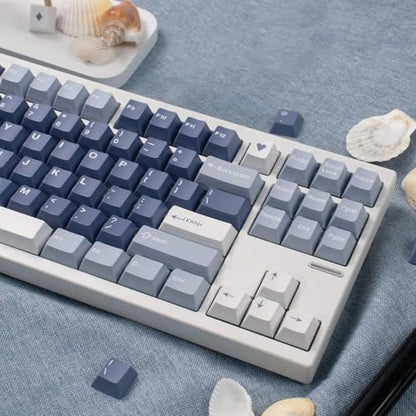 Sumgsn 163 Keys Doubleshot Keycaps Set Cherry Profile Fishing Key caps with 7u Spacebar Fit for 61/64/87/104/108 Cherry Mx Switches Alice Keyboard Mechanical Keyboards - color: Fishing Keycaps