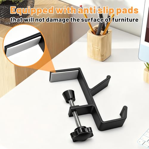 6 Pcs Adjustable Purse Hooks Heavy Duty Bag Hanger for Table | Hooks Bag Hanger for Desk Fireplace, Bag Holder for Table for Desk Key Backpack - size: 6 Pieces