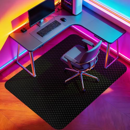 Vicwe Gaming Chair Mat for Hard Floor,46" x 60" Computer Chair Mat for Tile Floor,Anti-Slip Hard Floor Protector Rolling Chair for Office Home - color: Black, size: 46"x60" (for Hard Floors)