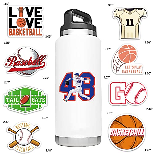 Basketball and Football Stickers for Kindle Kids Sports Stickers Water Bottles Scrapbook Book Waterproof(115 Pcs) - style: Cartoon