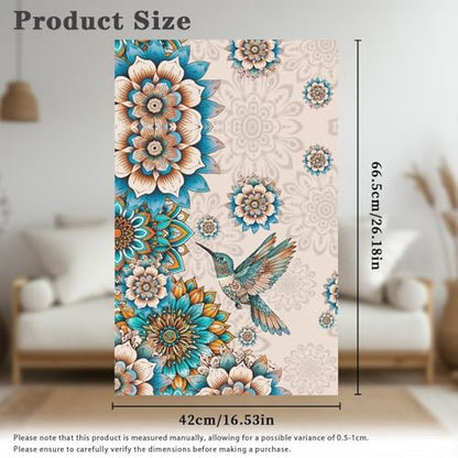 Boho Mandala Hummingbird Print Headrest Cover for Recliner Chair, Washable Headrest Protector for Furniture Slipcovers 16.53 x 26.18 inch Theater Seat Sofa Headrest Protective Cover - color: Boho Mandala Hummingbird