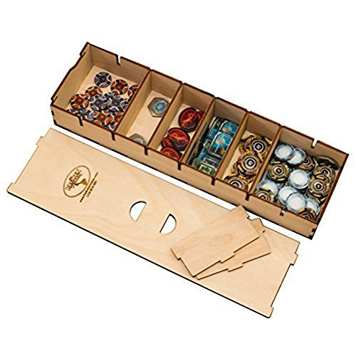 The Broken Token Long Bits Box - Wooden Token and Game Pieces Organizer for Board Games