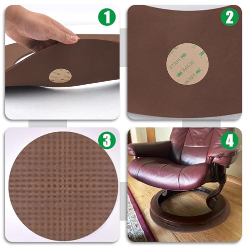 Non Skid Round Furniture Pad,Recliner Pads for Hardwood Floors,Circular Rubber Pad,Furniture Gripper Pad for Protecting Hardwood Floor Tile Floor and More from Scratching Fits Recliners,Swivel Chairs - size: 2PCS-Round-Coffee-27.5"
