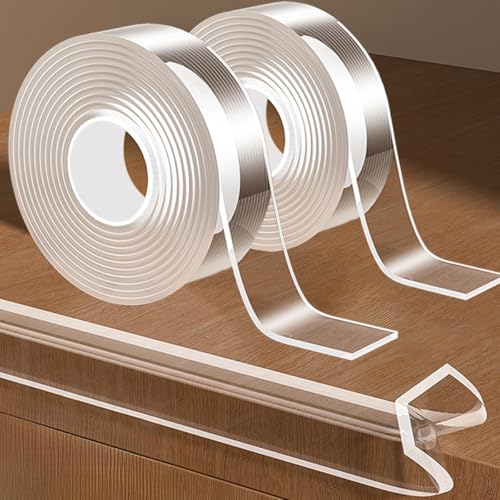 2Pack Baby Proofing Edge Protector for Baby,0.8in x 9.84ft,Clear Edge Protector Strip Sharp Edge Wrap Cover Tape,Corner Bumpers for Furniture,Crib Rail Covers for Teething - size: 2Pack x 0.8in x 9.84FT