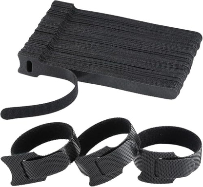 MVYC 150PCS 8 Inch Reusable Cable Ties Wire Ties Cord Organizer Cable Organizer Adjustable Cable Management Black - size: 8 Inch (Black)