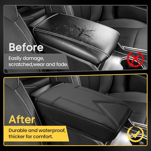 Shademax Center Console Cover for Jeep Grand Cherokee L 2022-2026 Armrest Cushion Pad Arm Rest Cover Leather Console Lids Protector for Teep Grand Cherokee L Accessories - size: For Jeep Grand Cherokee L 2022-2026