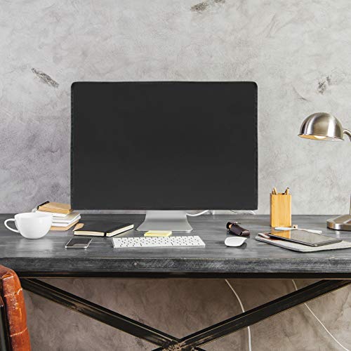 Waterproof Computer Monitor Dust Cover, Luxiv Black Full Body Cover for Computer Screen Anti-Static LCD-Silky HD Panel Dust Protective Sleeve (21W X 14H X 3.5D)
