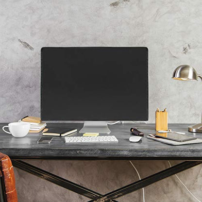 Luxiv 2Pack Waterproof Computer Monitor Dust Cover, Black Full Body Cover for Computer Screen Protective Sleeve for Desktops Anti-Static LCD-Silky HD Panel Dust Sleeve(LLW-computer cover 2P-S)