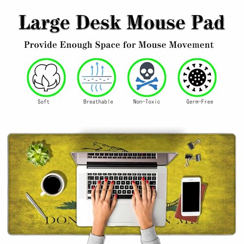 Gadsden Flag Mouse Pad Don't Tread on Me Flag Rattlesnake Keyboard Mat Large Gaming Mousepad for Desk,Office,Bed 35.4"X15.7" - color: Gadsden Flag