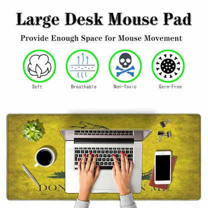 Gadsden Flag Mouse Pad Don't Tread on Me Flag Rattlesnake Keyboard Mat Large Gaming Mousepad for Desk,Office,Bed 35.4"X15.7" - color: Gadsden Flag