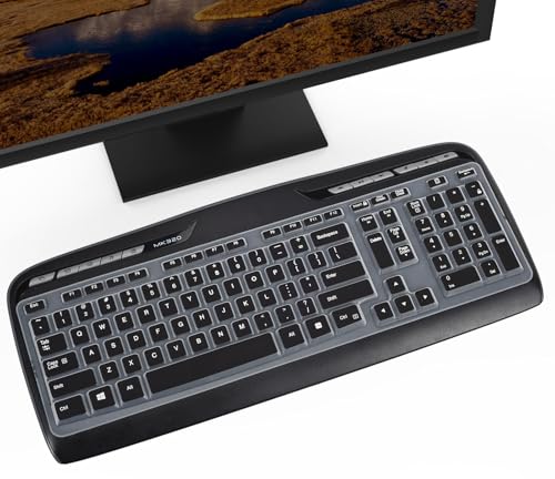 Keyboard Cover Skin Protector for Logitech MK320, YR002, Y-R0009, MK335, MK300, K330 - Part 316G115 Wireless Desktop Accessories,Silicone Keyboard Protective Skin-Black - color: Black, size: MK320/MK330/K330/MK335